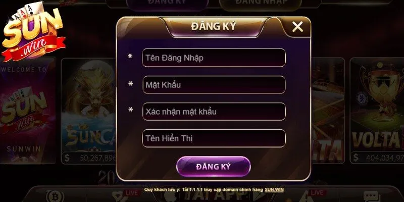 Thông tin để tạo tài khoản